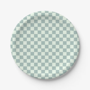 Opal- und Honeydew-Checkerboard Pappteller