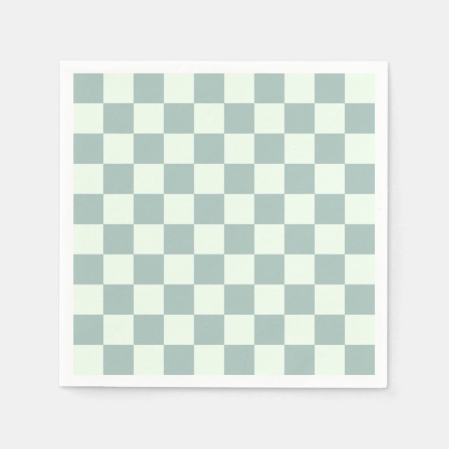 Opal- und Honeydew-Checkerboard Serviette (Vorderseite)
