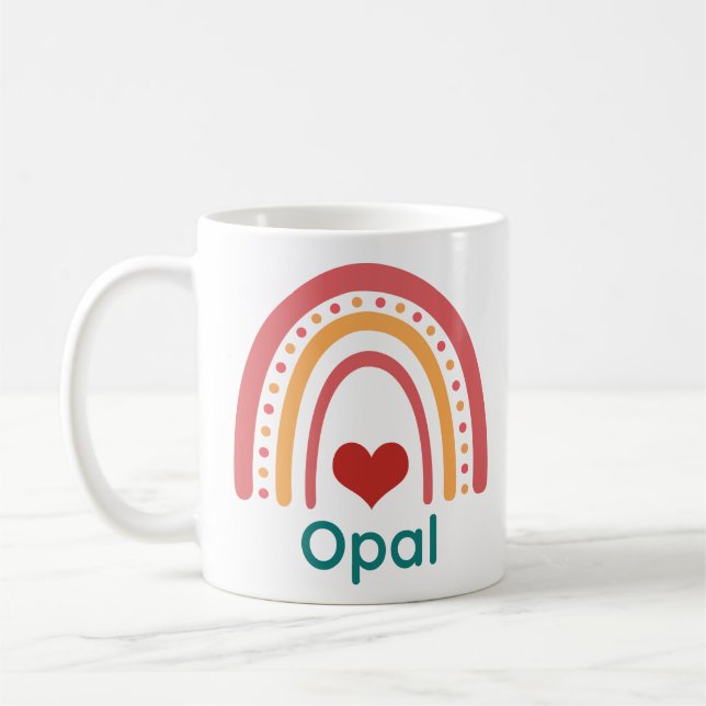 Opal Vintag Boho Rainbow Kaffeetasse (Links)
