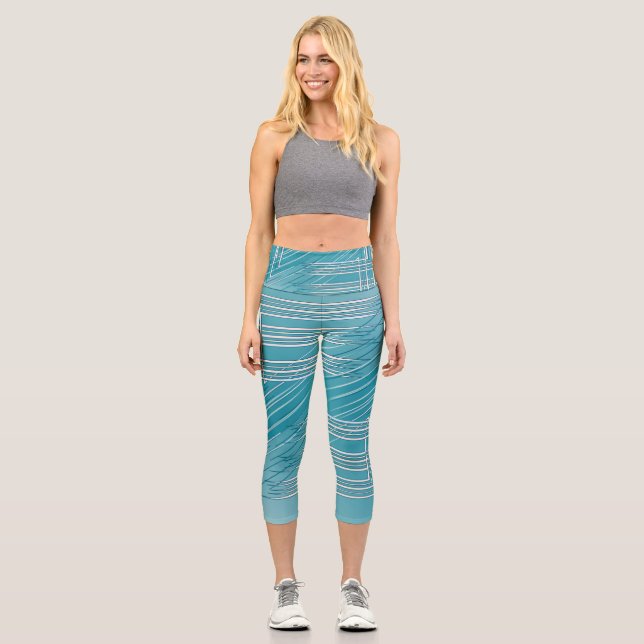 Opal-Weiß Capri Leggings (Vorderseite)