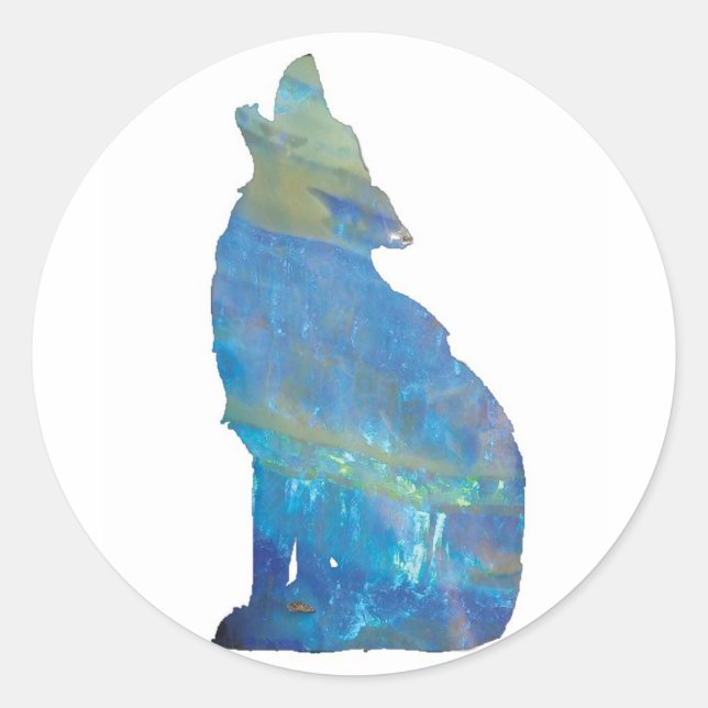 Opal Wolf Stickers (Vorderseite)