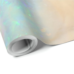 Opalaquamarine-Blau-Kristallquarz-Edelstein-Felsen Geschenkpapier