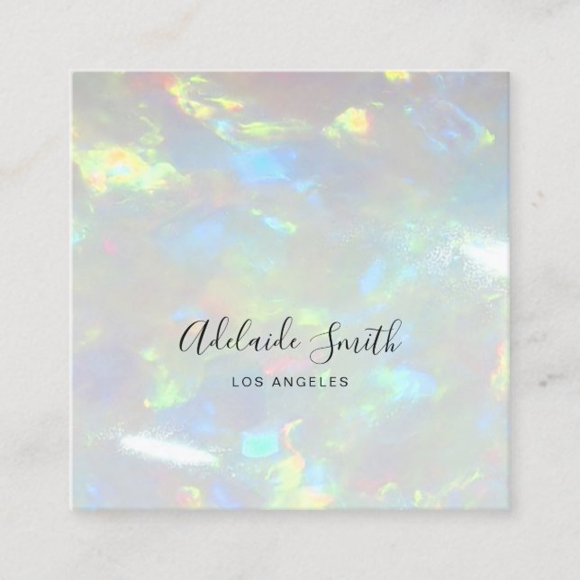 opales Foto Quadratische Visitenkarte (Vorderseite)