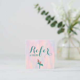 Opaleszente Pastel Lotus Blume Massagetherapeut Empfehlungskarte