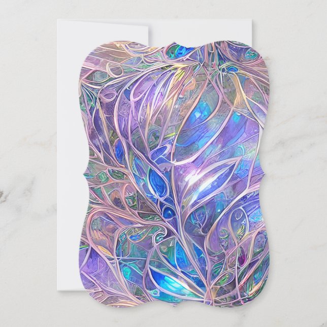 Opaleszenz Angel Aura Sapphire Aquamarine und Quar Mitteilungskarte (Vorderseite)