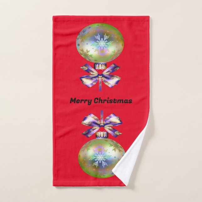 Opalisierter Laichboden Weihnachtsbaum, Handtuch (Handtuch)