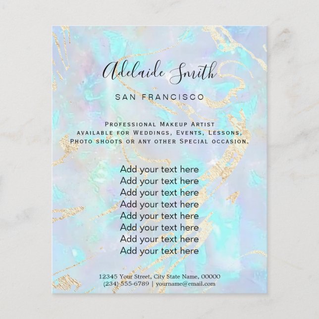 Opalstein-Hintergrund Flyer (Vorne)