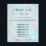 Opalstein-Hintergrund Flyer<br><div class="desc">Schönheitssalon berufliche Make-up-Künstler Flyer</div>