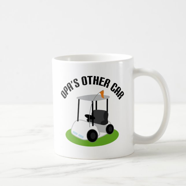 Opas anderes Auto (Golfmobil) Kaffeetasse (Rechts)