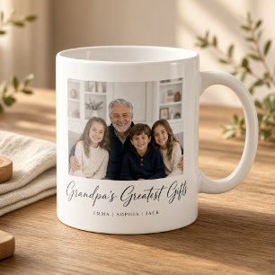 Opa's größte Geschenke Personalisierte Enkelkinder Kaffeetasse