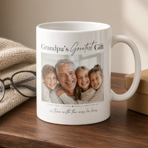 Opa's größtes Geschenk Personalisierte Enkelkinder Kaffeetasse