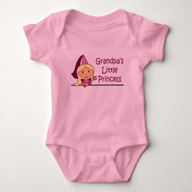Opas kleine Prinzessin Baby Strampler (Vorderseite)