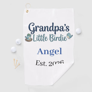 Opa's kleiner Vogel Baby Andenken Golfball Golfhandtuch