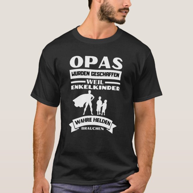 Opas, mein Opa ist ein Superheld T-Shirt (Vorderseite)