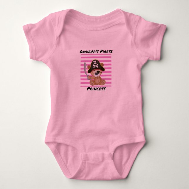 Opa's Pirate Princess Baby Tutu Bodysuit Strampler (Vorderseite)