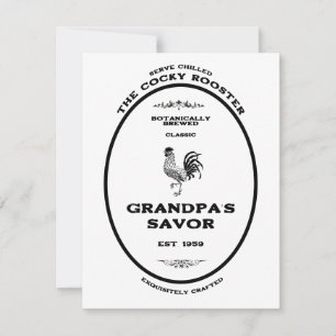 Opa's Prahlhahn Savor Vintage Apotheke Mitteilungskarte