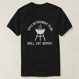 Opas Rentenplan Grill Essen Wiederholen Ruhestand T-Shirt
