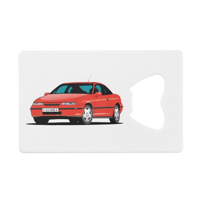 Opel Calibra red Geldbeutel Flaschenöffner (Vorderseite (Horizontal))