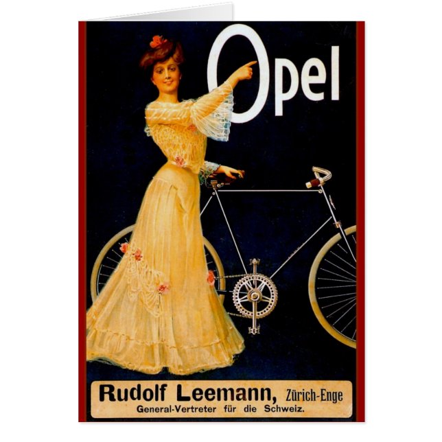 Opel fährt Vintage Anzeige rad (Vorne)