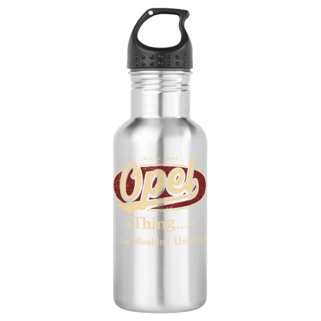 Opel Name Water Flasche Geschenk Edelstahlflasche (Vorderseite)