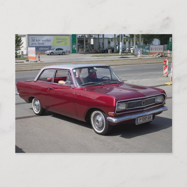 Opel Rekord 1900 Postkarte (Vorderseite)