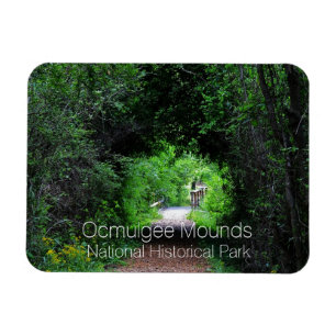 Opelofa Trail, Ocmulgee Mounds, Georgia Postcard Magnet