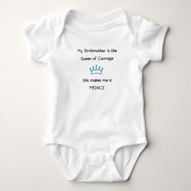 Open Adoption Prince Baby Strampler (Vorderseite)