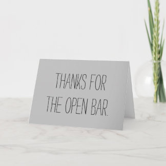 Open Bar Wedding Card Karte