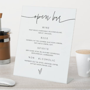 Open Bar Wedding Drink Menü Empfang G400 Sockelschild