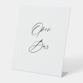 Open Bar Wedding Sign | Bar Tabletop Sign Sockelschild