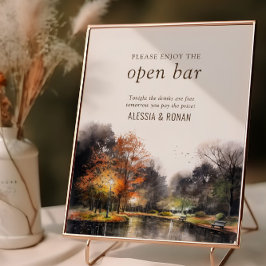 Open Bar Wedding Sign Digital oder gedrucktes Post Poster