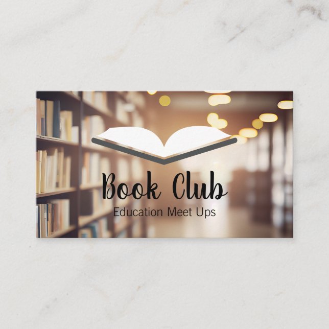 Open Book | Bibliothek | Bildung Visitenkarte (Vorderseite)