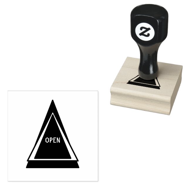 OPEN Custom Printed Eye Catching Deep Lila Ink Gummistempel (Stempel)