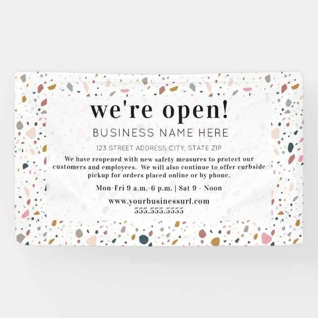 Open Feminine Terrazzo Banner (Horizontal)