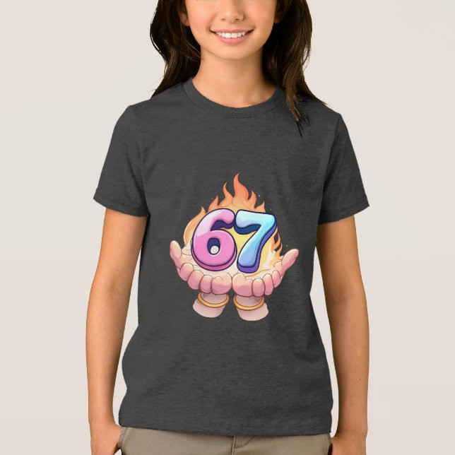 Open Hands Holding 67 Trend Design Tri-Blend Shirt (Vorderseite)