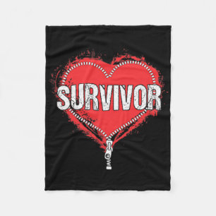Open Heart Operation Survivor Cardiac New Life Ges Fleecedecke