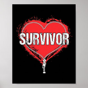 Open Heart Operation Survivor Cardiac New Life Ges Poster