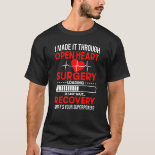 Open Heart Operation Survivor CHD Awareness Heart T-Shirt