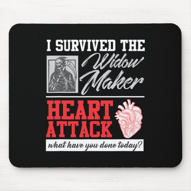 Open Heart Operation Survivor Widow Maker Heart At Mousepad (Vorne)
