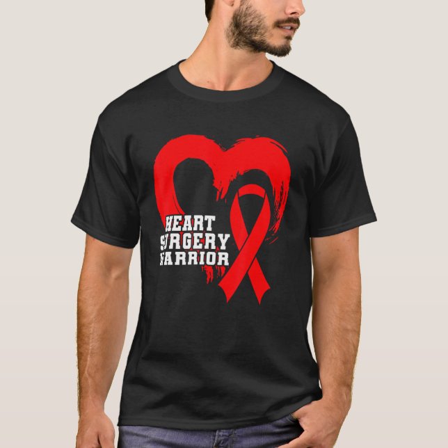 Open Heart Surgery Bypass Awareness Heart Heart Su T-Shirt (Vorderseite)