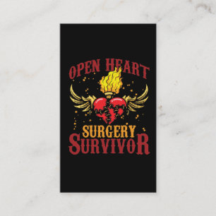 Open Heart Surgery Survivor Bypass Heart Disease Visitenkarte