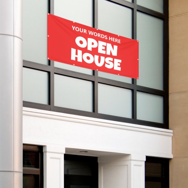 OPEN HOUSE Custom Banner (Äußeres Gebäude)