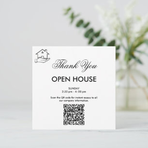 Open House Foto Pfeil Immobilien Danke Karte