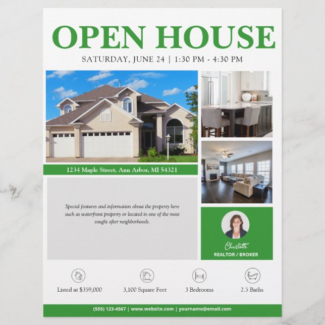 Open House Green Real Anwesen Flyer (Vorne)