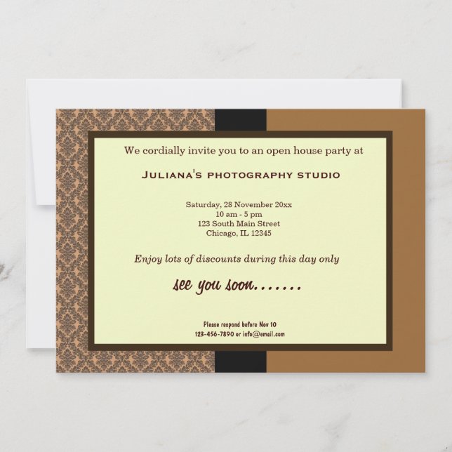 Open House New Business Einladung (Vorderseite)