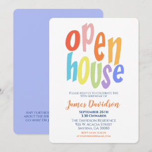 Open-House-Party Modern Minimal Einladung