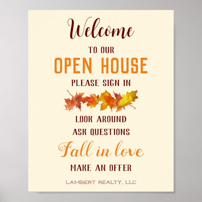 Open House Real Anwesen Poster Herbstlaube (Vorne)