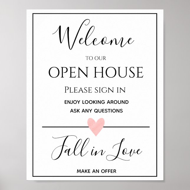 Open House Real Anwesen Signatur, Real Anwesen Poster (Vorne)