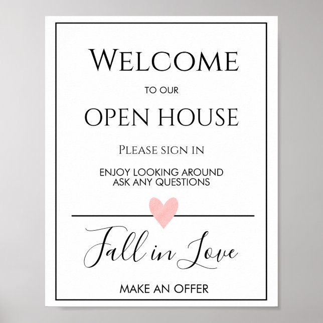 Open House Real Anwesen Signatur, Real Anwesen Poster (Vorne)