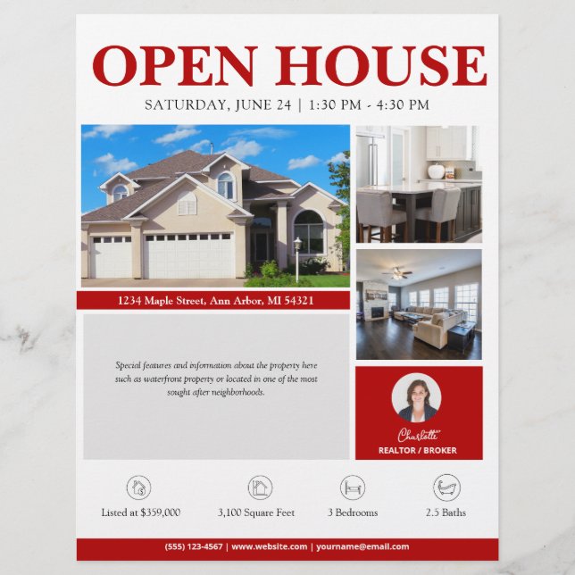 Open House Red Real Anwesen Flyer (Vorne)